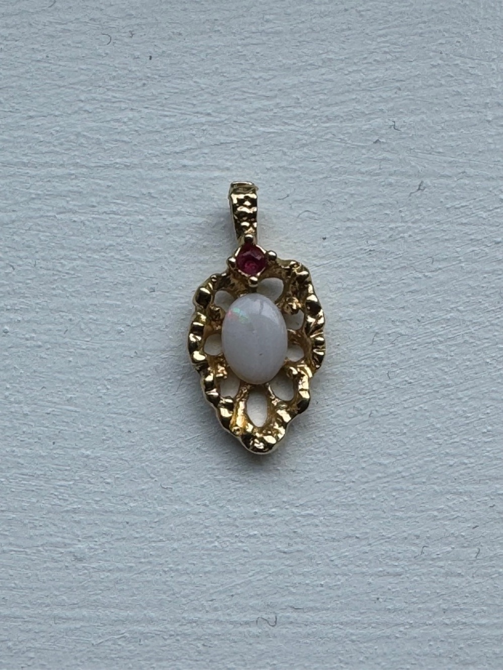 Van Doran Opal and Ruby Pendant